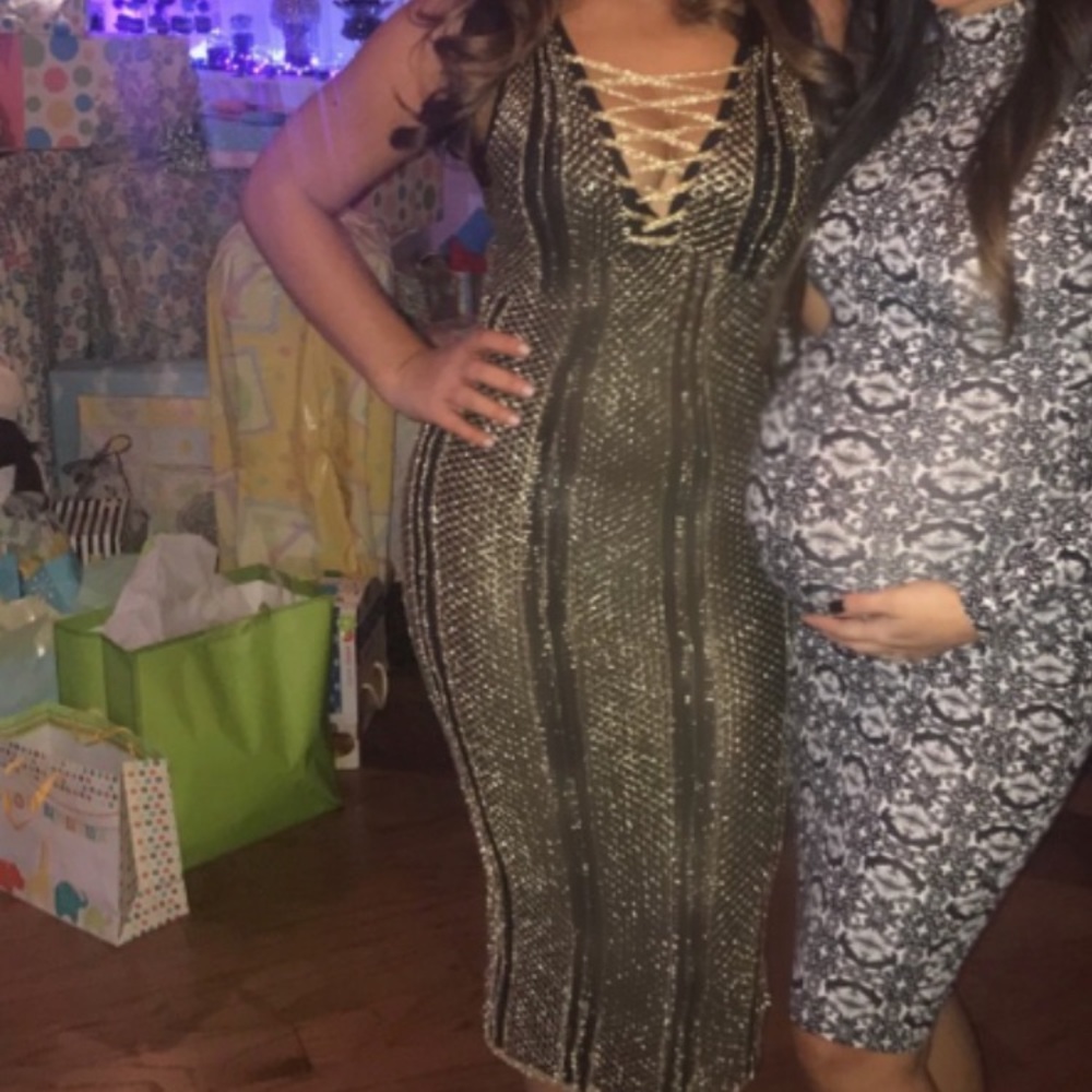 Black and Gold Dress